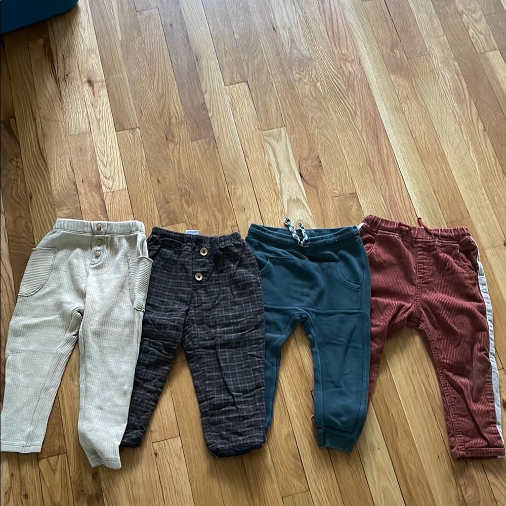 Zara Kids Bottoms Set - Cream, Brown, Blue, Red